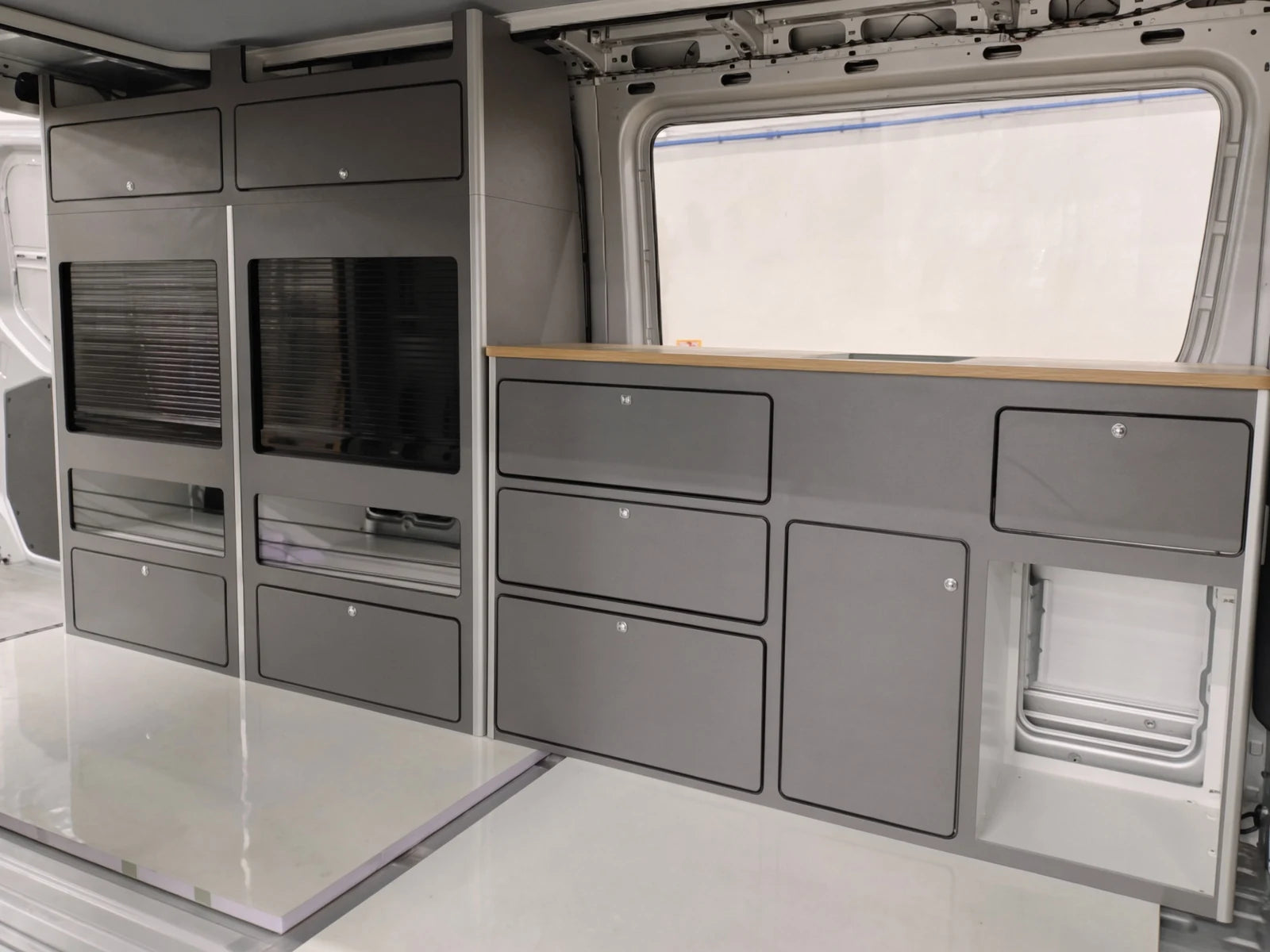 Cabinetry inside a vehicle
